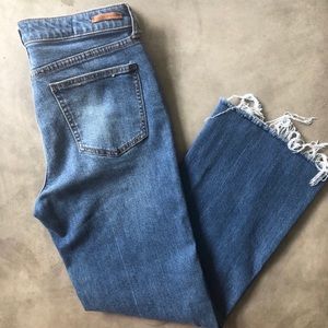 Pilcro High Rise straight frayed hem pants